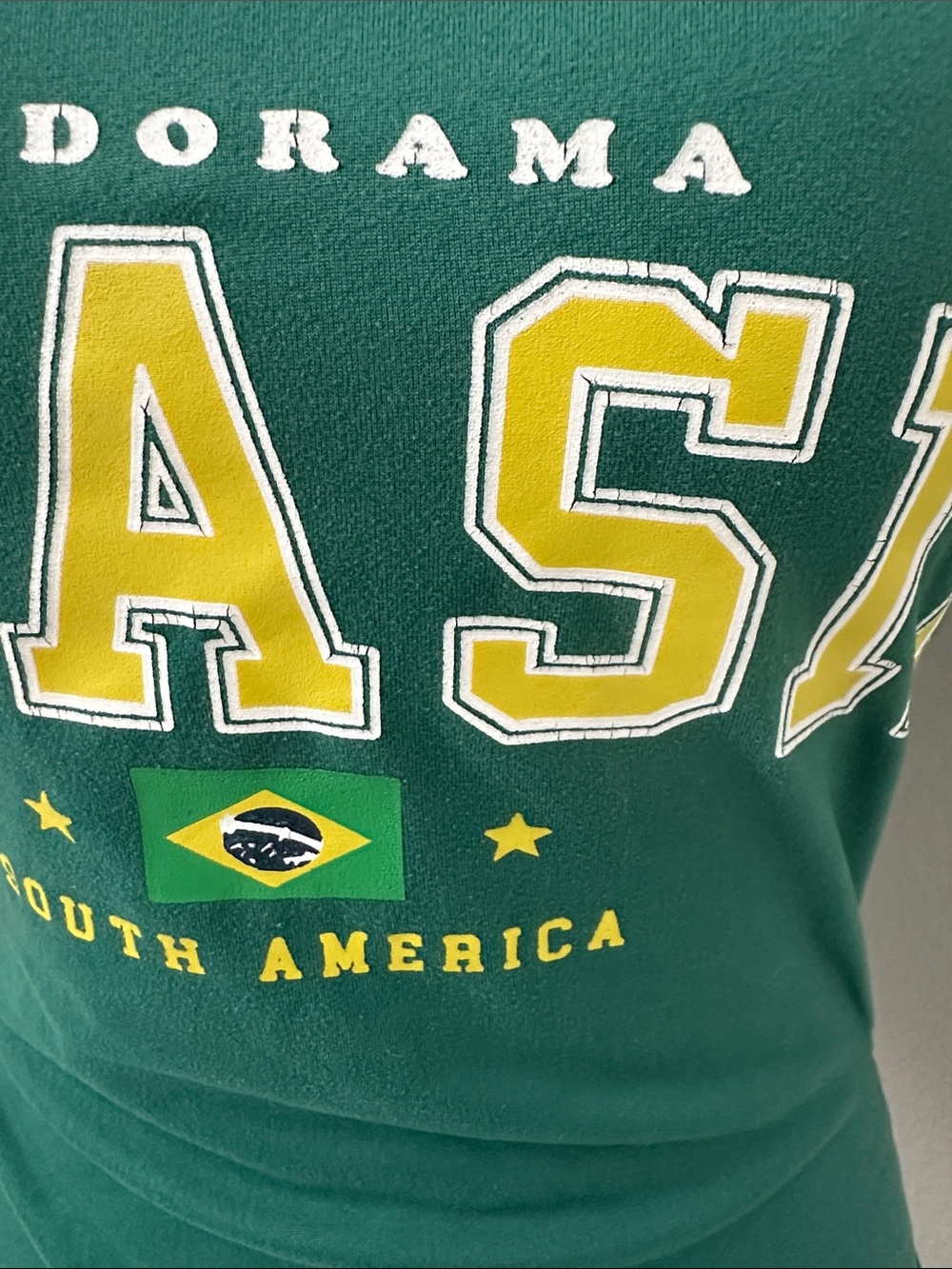 Pindorama Green V-Neck Brasil Graphic Short Sleeve Tee - Picture 5 of 5